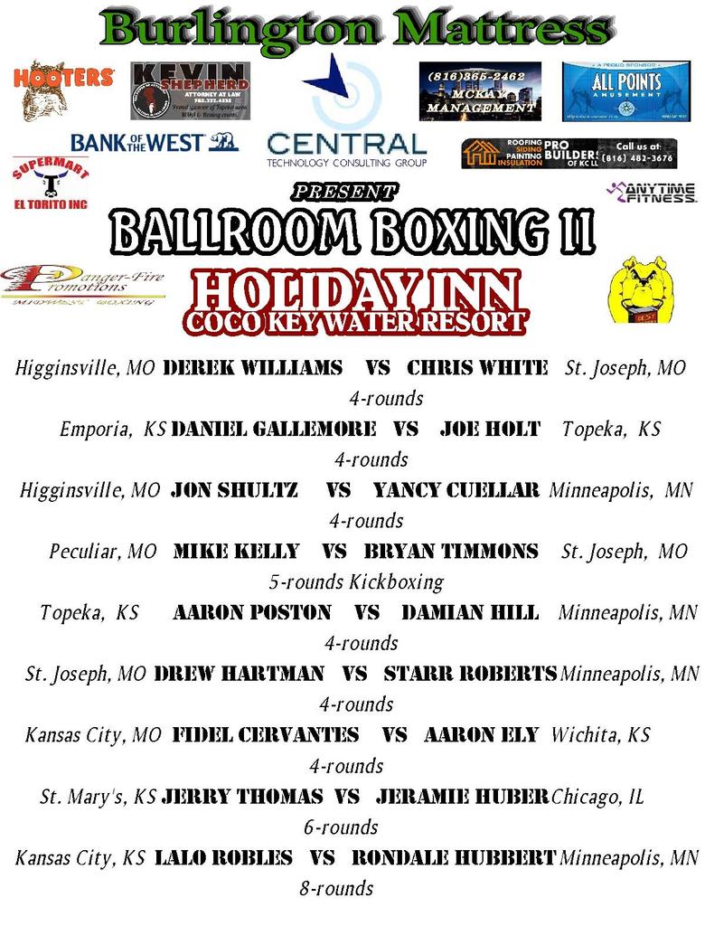 FidelBoxeo's tweet photo. Bouts are set for next Saturday. Come out to watch me, @tremendolalo, and some of #KCBoxing's finest! http://t.co/kgTUwOGS1f