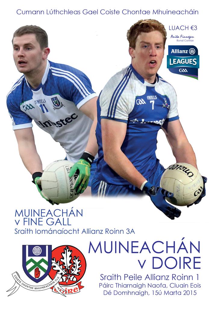 monaghangaa's tweet photo. Remember 2 Buy your match Programme Win Tickets in GoldenTicketCompetition  or even a jersey in d Children's Corner http://t.co/9DFZyTugmp