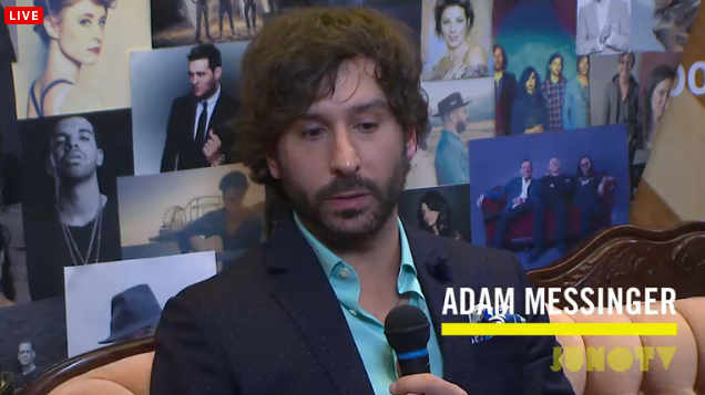 TheJUNOAwards's tweet photo. Watch Adam Messinger on the #JUNOTV Backstage Livestream Lounge! Watch now: http://t.co/SYlX5m3R2v #JUNOS http://t.co/c1ZldVIQb9