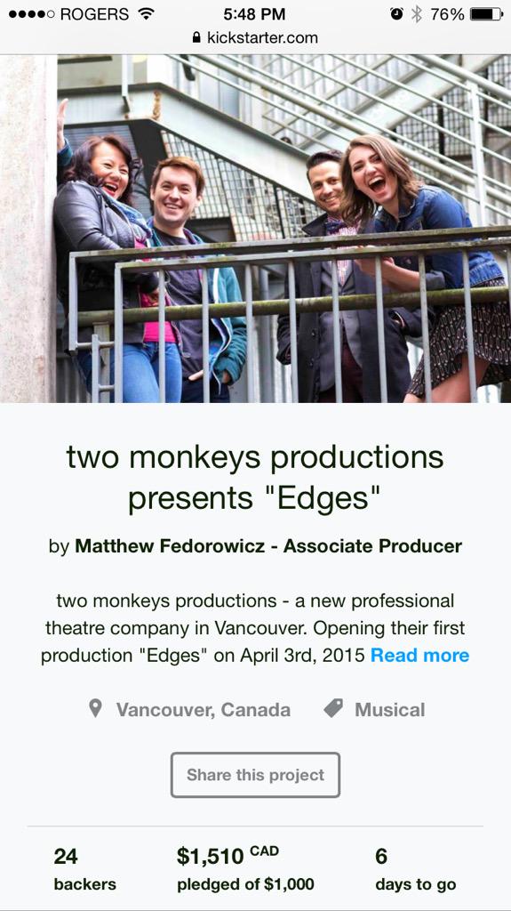 TwoMonkeysVan's tweet image. WOW! We have exceeded our goal by over 50%! Thanks so much to our supporters. 6 days left to get our 2 for $50 deal!