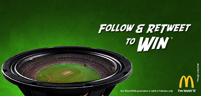McDonaldsPK's tweet photo. We roar, we shout we believe in Team Green! If you’re #lovinitPak! RT to win @audionicworld speakers. http://t.co/JuLTxIHAhP