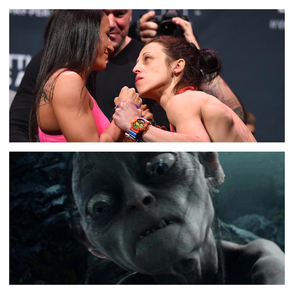 TweetsUFC's tweet image. “@UFCPayPerView: Is it me or does @joannamma look like schmiegel in that pic? http://t.co/h8Wsezz6Xk”