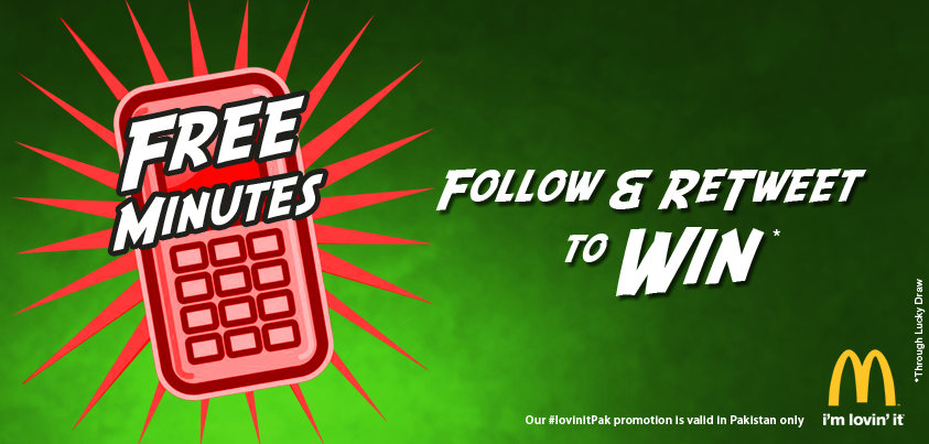McDonaldsPK's tweet photo. Beat bijli cuts, traffic jams &amp; watch the game with @Mobilink 3G. RT 2 win free minutes #lovinitPak. http://t.co/iNSMwweujy