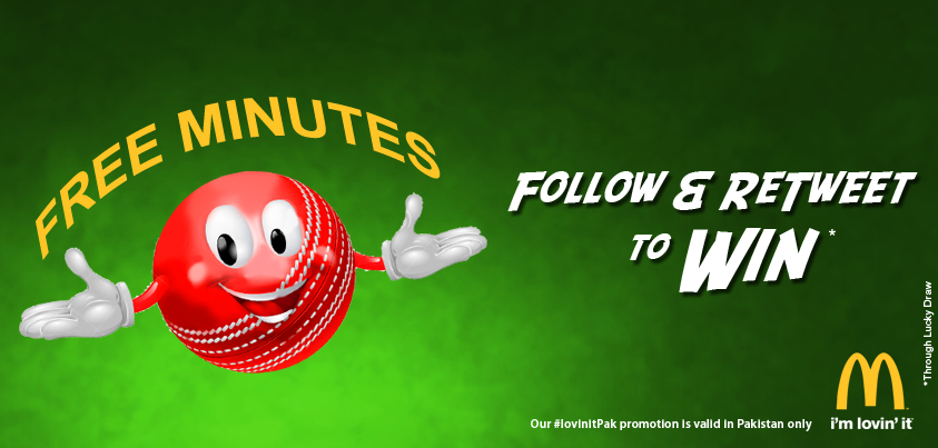 McDonaldsPK's tweet photo. Dedication and determination win matches Har dil, har din! RT 2 win free @Mobilink minutes! #lovinitPak http://t.co/NbgFMTf6wW