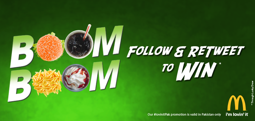 McDonaldsPK's tweet photo. Who needs a four leaf clover, when we have our own lucky charm! RT for a chance 2 WIN  Boom Boom Meal. #lovinitPak http://t.co/fzqToZOIpH