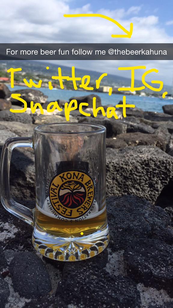 TheBeerKahuna's tweet photo. Wanna see highlights from #konabrewfest? Add @TheBeerKahuna On Snapchat and see the fun unfold! #KBF15 http://t.co/LIqSklHIA6