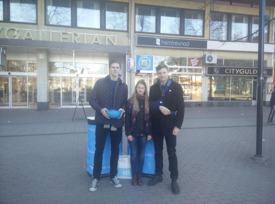 MUFSkelleftea's tweet photo. Kampanj på denna soliga söndag! #vigördetförjobben #muf http://t.co/UdIr5KKD0k