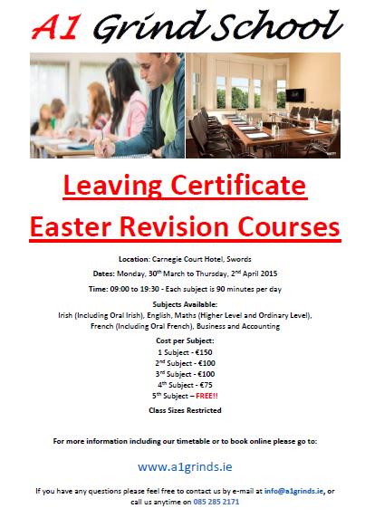 A1grinds's tweet photo. @naomhmearnog any chance of a RT Plz? Leaving Cert Easter Revision Course in Swords. Small groups only! http://t.co/j7mZ8OSldb