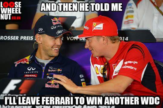 VirgieSV19's tweet photo. OMG 😂😂😂😂 #IVettel #Raikkonen #ForzaFerrari http://t.co/4tuLkEVSu1