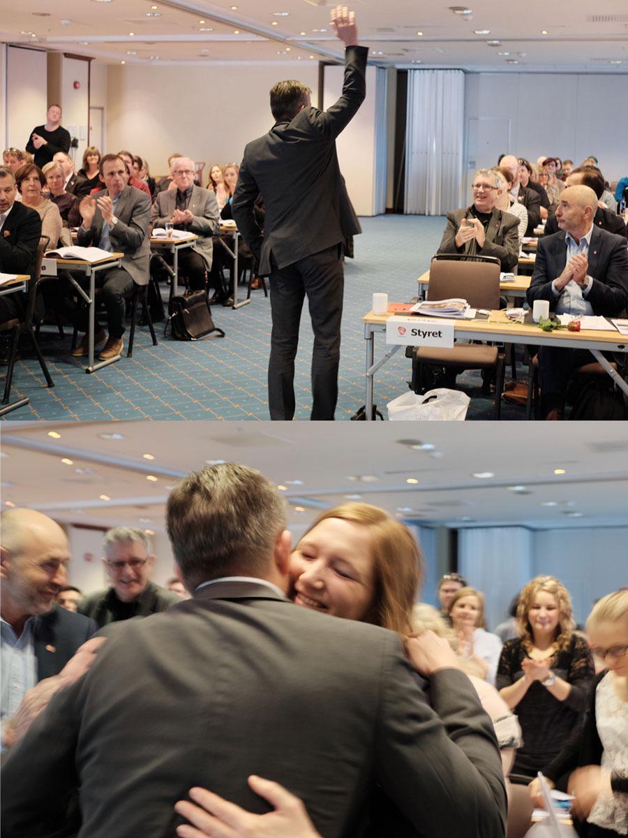 Gratulerer til Bjørnar Skjæran som gjenvalgt leder og @idapinne som ny nestleder i Nordland Arbeiderparti.