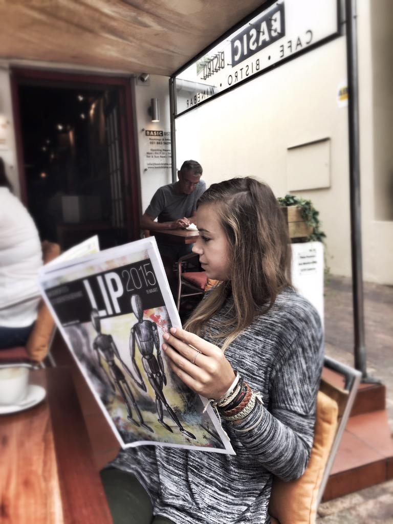 Het jy al jou #LIP2015? Ons het die leser by #BasicBistro gewaar! #Woordfees2015