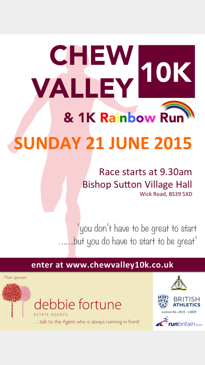 ChewValley10k's tweet photo. The 2015 #ChewValley10k with main sponsor @DebbieFortune1 and supporting @aboveandbeyond1 @nicusupport - June 21st http://t.co/u2UBkG7wrP