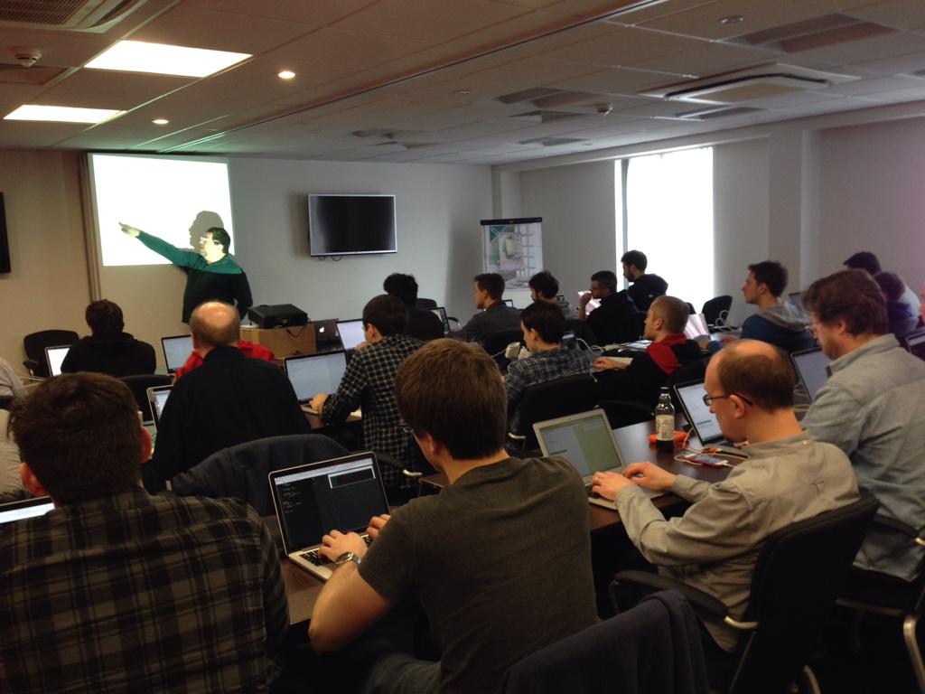 nsconf's tweet photo. Swift workshop in full swing http://t.co/Cla7NdxKra