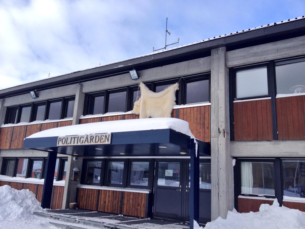 SaraOlsvig's tweet image. Only in #Greenland 😉 #nanoq #politi