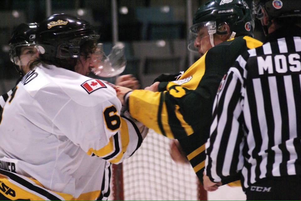 SugarKings's tweet photo. .@SteveJakiela capped off the Gordie Howe hat trick in game 2 with this scrap. Thanks for the pics @watsiskintrain http://t.co/NRIwOcshQe