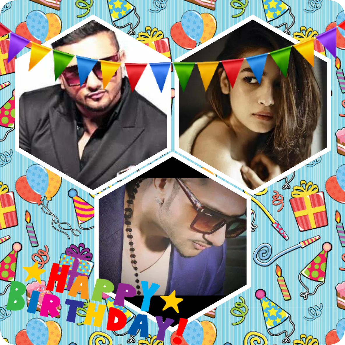 Happy birthday to the most awesome and my favorite yo yo honey Singh and alia bhatt 