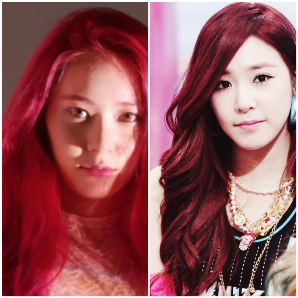 Kcelebrities_'s tweet photo. -requested- 
Who's better with red hair? 
RT for Krystal 
FAV for Tiffany http://t.co/VTjZjyAwCD