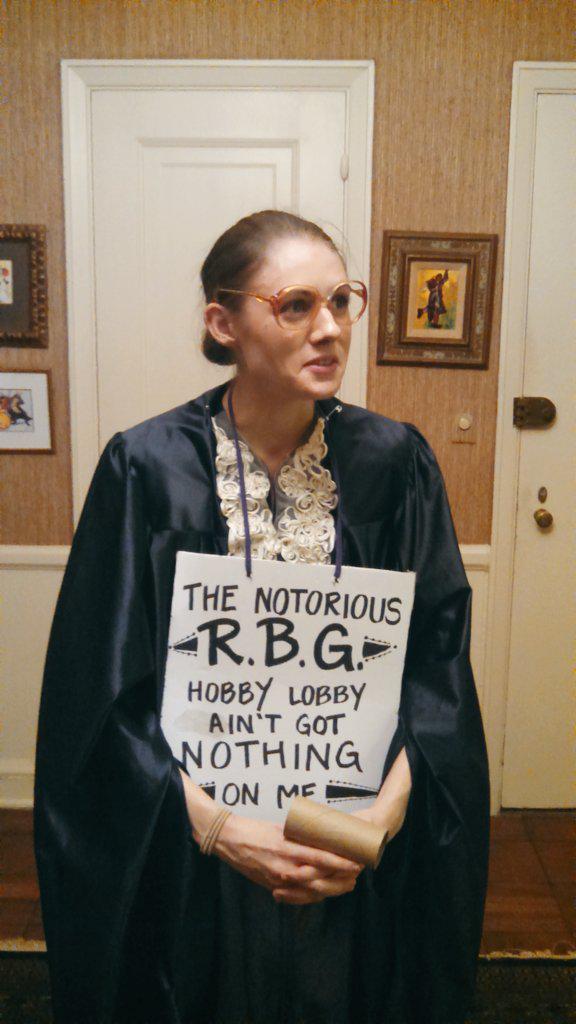Happy birthday, Justice Ruth Bader Ginsburg! Here\s me as the Notorious RBG on Halloween.  
