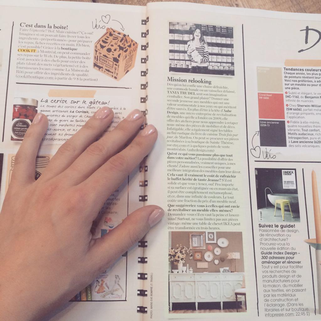 AubeDesign's tweet image. Nous sommes tellement heureuses de cette magnifique présentation de #Aubedesign dans le magazine #Véro