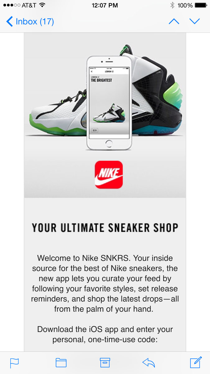 nike access code