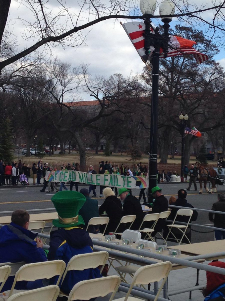 StPatsParadeDC's tweet photo. Parade has started! #dcstpatsparade http://t.co/TJEg4cOYRW