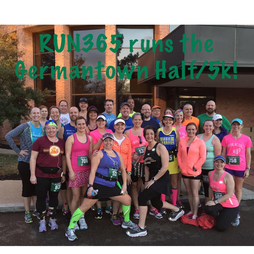 teamrun365's tweet photo. #teamrun365 rocking the #GermantownHalf today! Great job folks! #RUN365 @PharmerJB @MommiesRun #streaking http://t.co/JuDHxDbKtw
