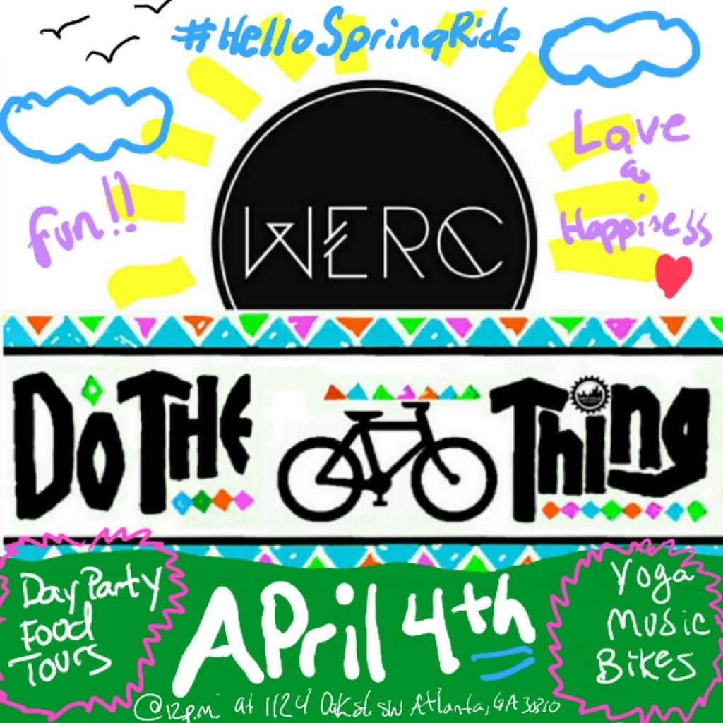 WeCycleAtlanta's tweet photo. #DoTheBikeThing #HelloSpringRide April 4th ft. @WERC_CREW + @KemeticYogi! Ride, Vibe, Good Time! @Under30FTV http://t.co/TflSVhprLG