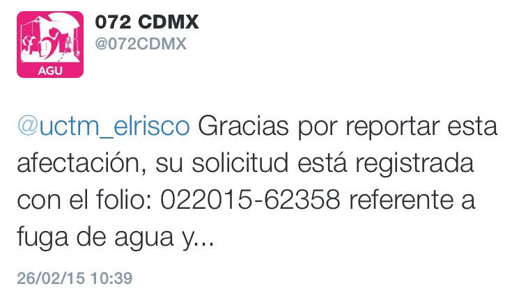 @operacionsacmex tenemos un reporte en nuestra colonia desde esa fecha y no se ha atendido! Que tenemos que hacer?
