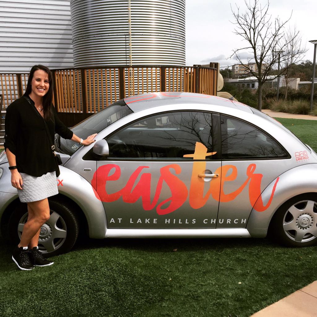 TheAngelaAkins's tweet photo. Found the #EasterBuggy today after church at @LHCATX! #EggATX #LHCATX http://t.co/IP3J47HVTz