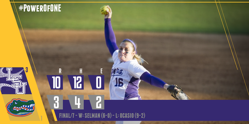 LSUsoftball's tweet photo. TIGERS WIN! TIGERS WIN! No. 3/2 LSU defeats No. 1/1 Florida to claim series 2-1. @CocaCola http://t.co/7QWfJmD0Xg