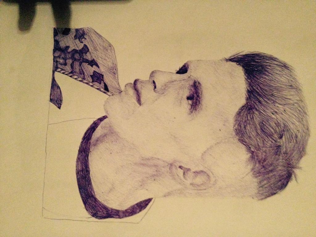 slapinurmush's tweet photo. @joe_weller_ heres my art work i drew you in pen what do you think? http://t.co/XyGeH5u1gZ