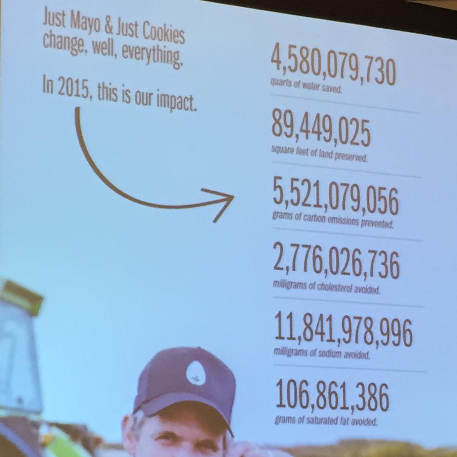 jennyheinrich's tweet photo. "This is from one partnership and two "silly-ass" products!" via @joshtetrick @hamptoncreek #mslfood #sxsw http://t.co/X9xK5NTZqk