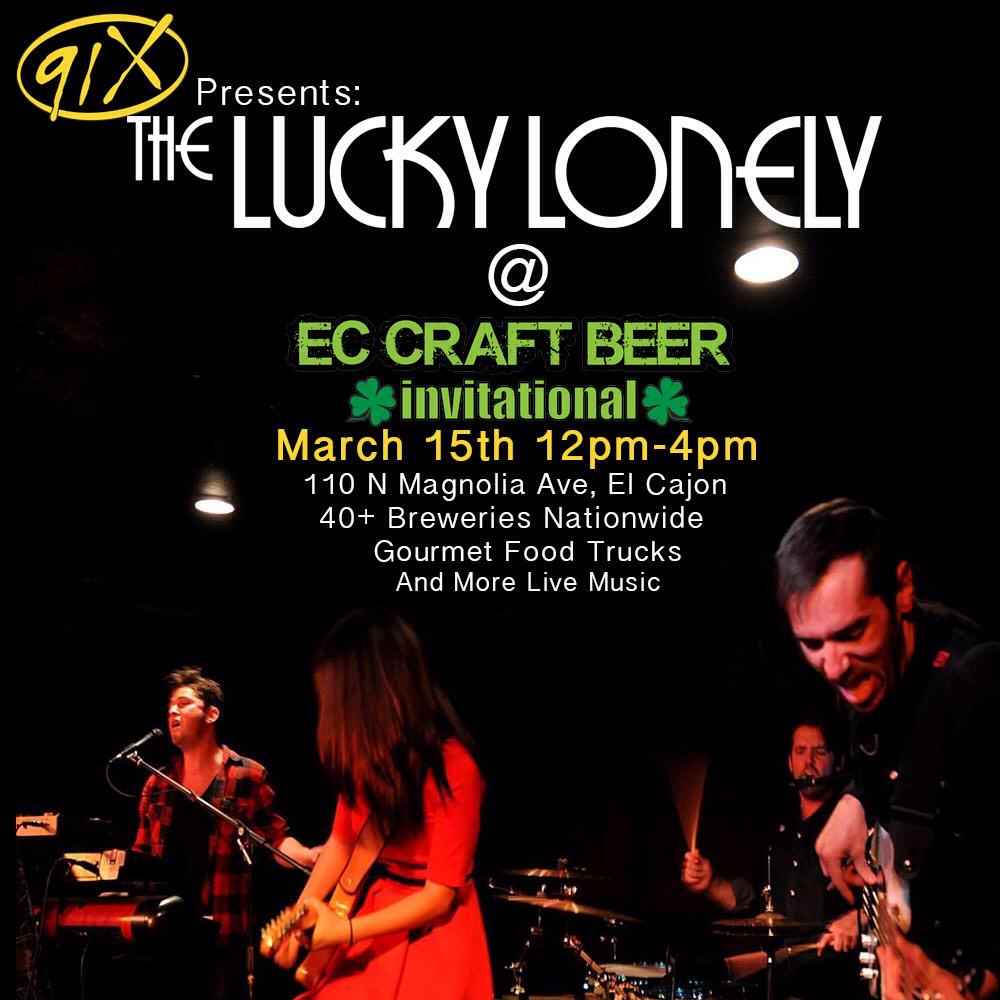 San Diego! Come wet your whistle at EC craft brew invitational. We go on at 3pm! See you soon!