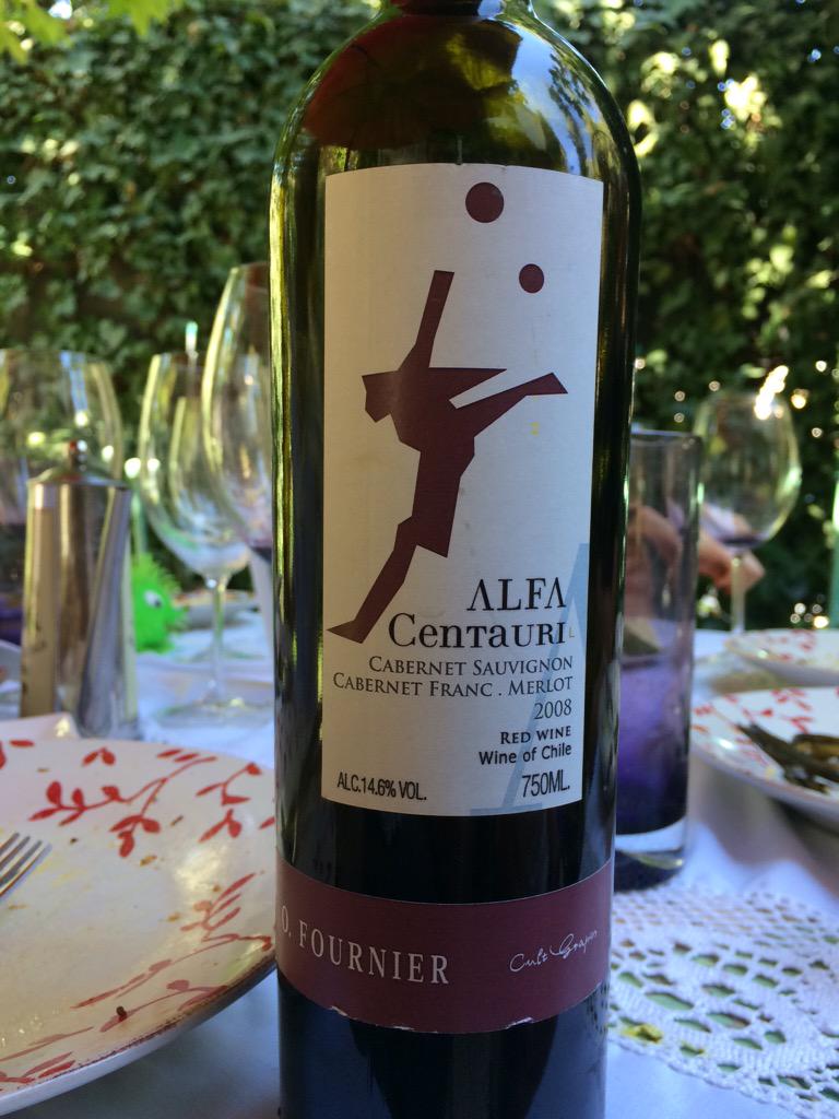 Delicioso almuerzo de domingo con glorioso Alfa Centauri 2008 de <a href="/BodegaOFournier/">Bodega O. Fournier</a>. Felicitaciones Manuel @Ofournier!