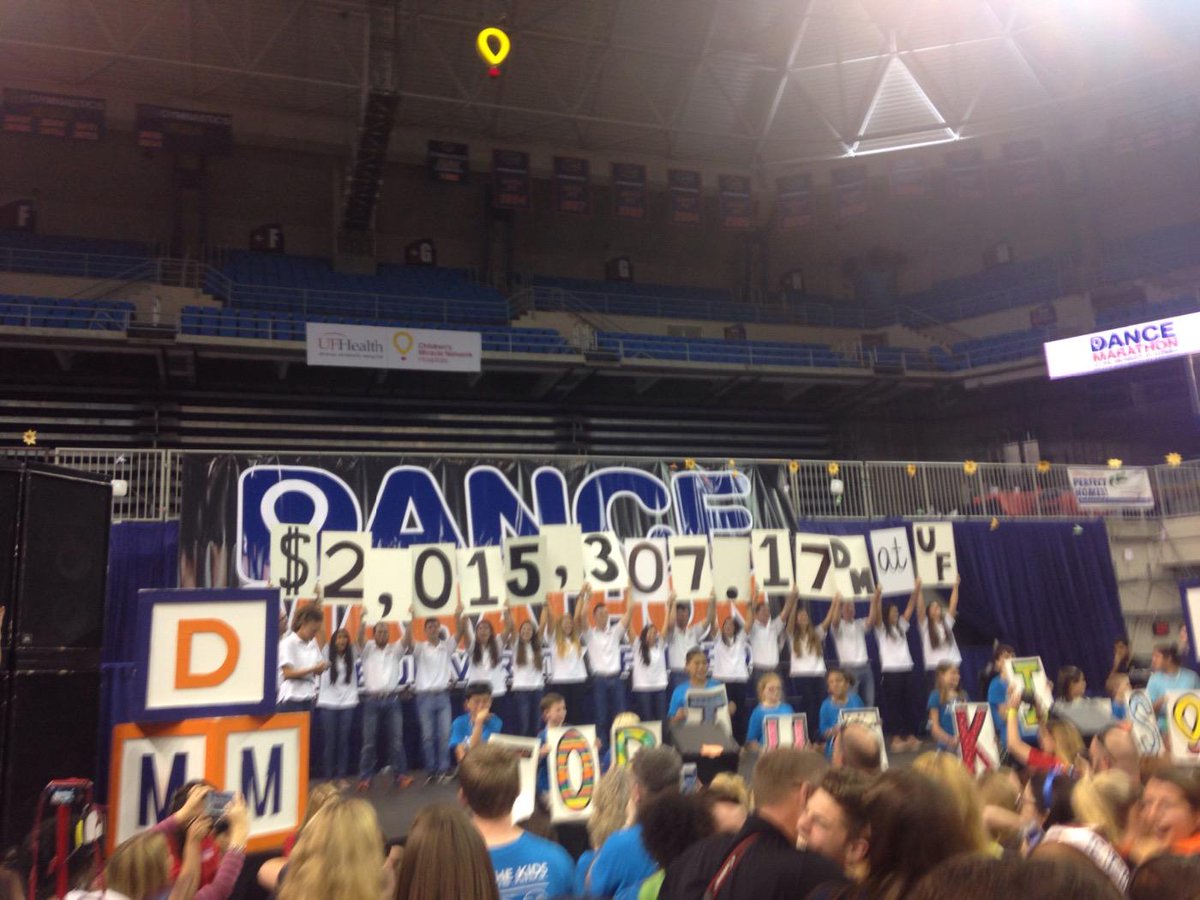 floridadm's tweet photo. $2,015,307.17 and many tears!!! So proud of everyone involved with this years event! We did it!!! #UFMiracleMakers http://t.co/VO8oMtqQtx