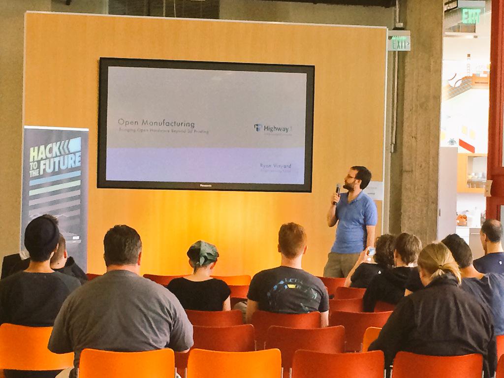 highway1io's tweet image. Highway1 #engineering lead Ryan Vinyard talks at #hardwareweekend about #opensource #hardware. @hacksterio
