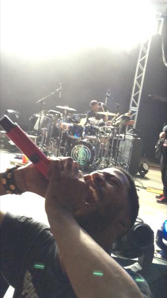 Still can't get over that killer energy from <a href="/KidCudi/">The Chosen One</a> <a href="/DotDaGenius/">Dot Da Genius</a> #MANONTHEMOON #SXSW2015