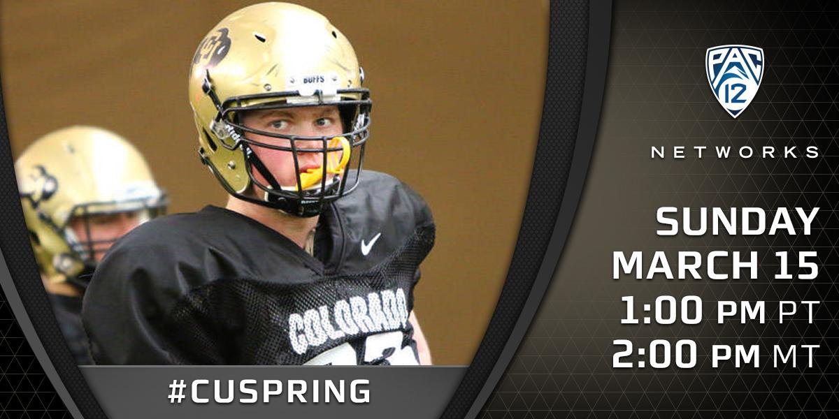 Pac12Network's tweet photo. Say it with us: FOOTBALL. FOOTBALL. FOOTBALL. It's back! #CUSpring is live on @Pac12Networks! http://t.co/YfMNDWLu5w http://t.co/RsVmLNV8xr