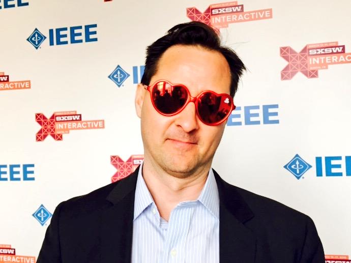 Melissa Fierce 🫒🐑 on Twitter: "Hugh Herr in my Robot Heart sunglasses.  Appropriate appropriation. #IEEE #SXSW http://t.co/TFLxyLUnsR" / Twitter