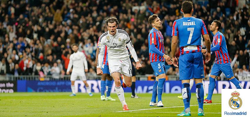 realmadriden's tweet photo. HT: Real Madrid 2-0 Levante (Bale, 17’ y 40’) #RealMadridvsLEV #RMLive http://t.co/RzES1ZaxmZ