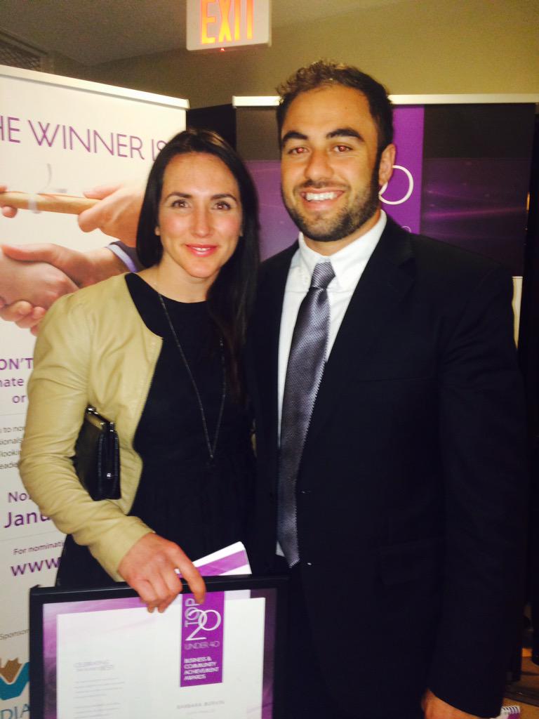 APTOELLA's tweet photo. Had a great time at the #top20under40 with this sweet dude 💜 http://t.co/eBiT7awO85