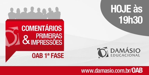 cursodamasio's tweet photo. Hoje a partir das 19h30!  COMENTÁRIOS &amp; PRIMEIRAS IMPRESSÕES | OAB 1ª FASE
Acesse pelo link: http://t.co/ndm8Nim5hJ http://t.co/9BF9MlIk8l