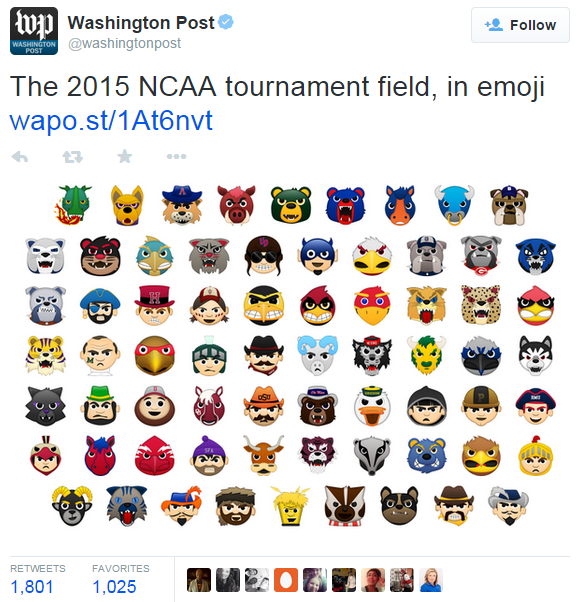 SportsCenter's tweet photo. March Madness emojis are actually a thing. (via @washingtonpost) http://t.co/wS92QfzsKF