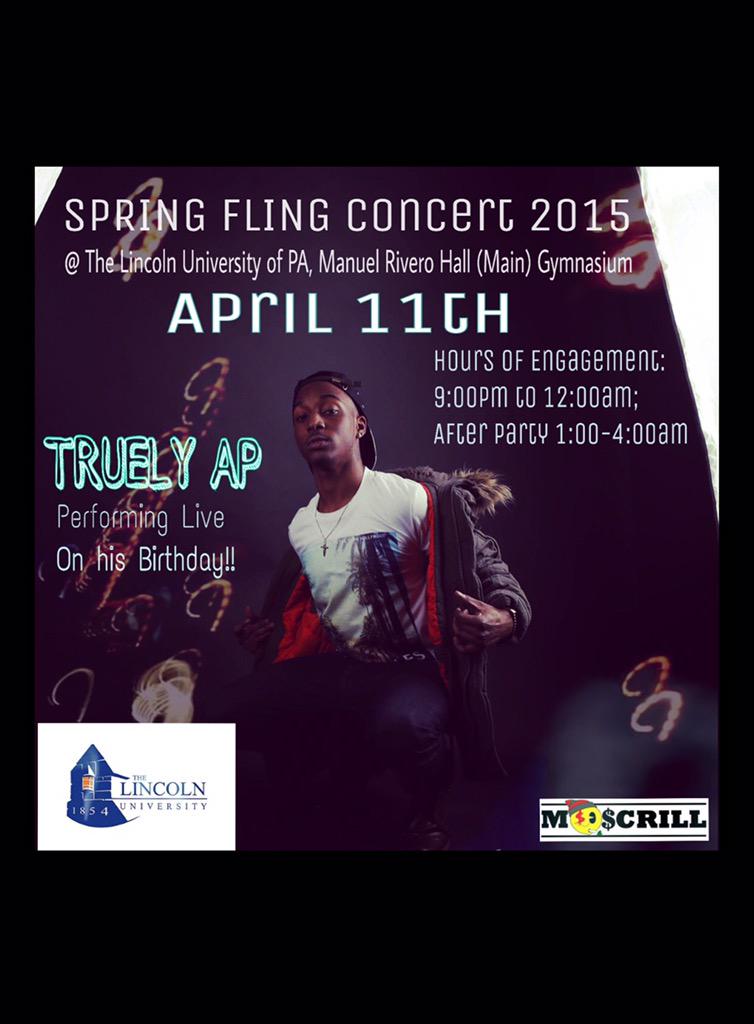 TRUELYAP's tweet image. What Up Lincoln #springfling15 Everything Mo'$crill™