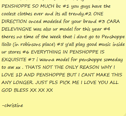 mylightbts's tweet photo. .@PENSHOPPE PLEASE TAKE A MOMENT AND READ THIS IT WOULD MEAN A LOT TY ILYALL GOD BLESS XX #PenshoppeXOneDirection http://t.co/seloO4NWPj