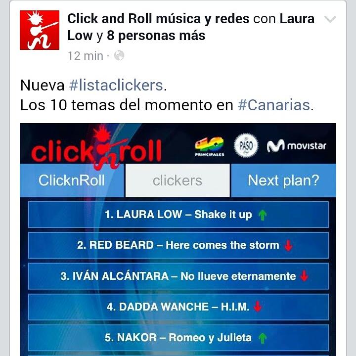 vanessagarper's tweet photo. Primera #ClicknRoll #listaclickers @lauralowoficial  con #Shakeitup http://t.co/rwkqgzMDrX