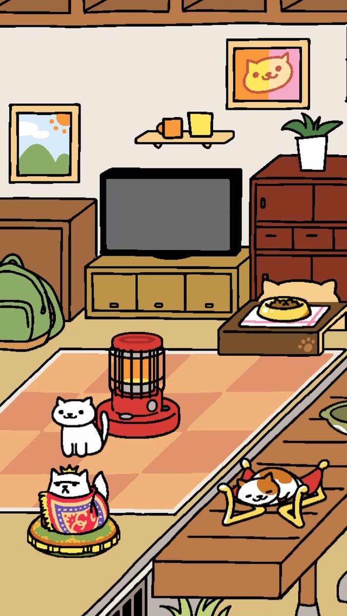 kyu_53's tweet photo. ぷりんすさんキタァァァァァァァ！ストーブで温まっていただきました。 #ねこあつめ http://t.co/j47I9Dept6