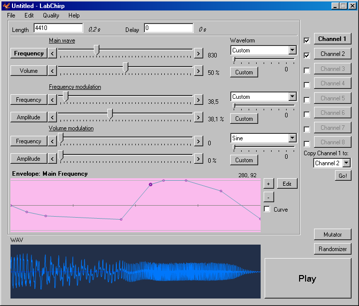 LabbedNet's tweet photo. You can customize the appearance of envelopes and the WAV output graph in the next version of #LabChirp. #gamedev http://t.co/fiQCXnEGTq