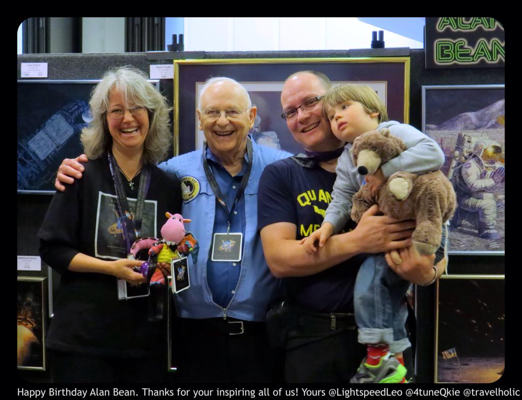 Happy Birthday Alan Bean You deeply inspire us
not only V&VI
Looking fwd to VII  