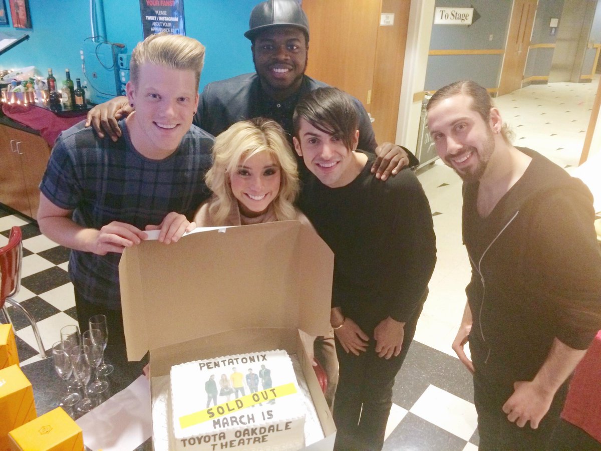 PTXofficial's tweet photo. Thank you for this cake, @LiveNation!! IT WAS SO GOOD. #OnMyWayHomeProject #PTXWALL http://t.co/tVIakQvHzj